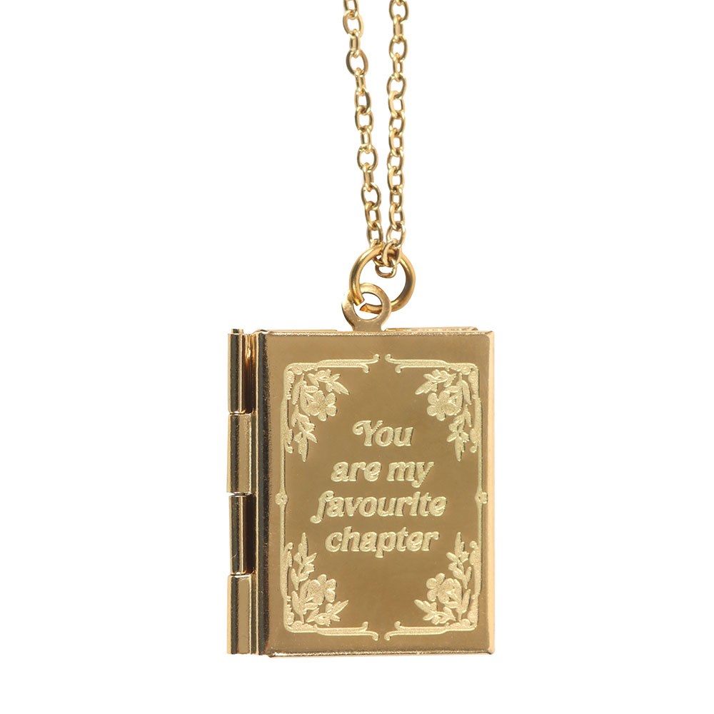 Book Shaped Locket Necklace In A Gift box