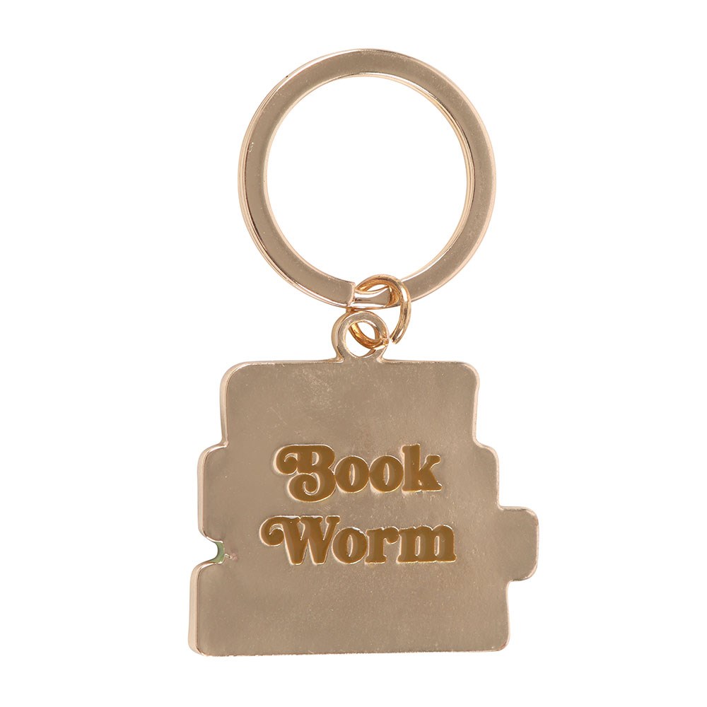 Book Worm Alloy And Enamel Keyring