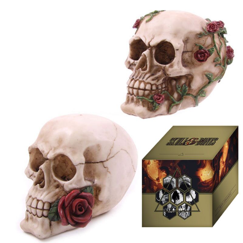 Skull With Single Rose