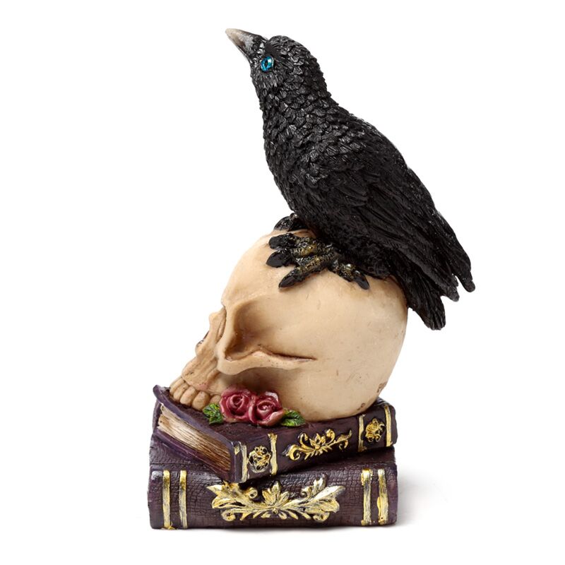 Crow On A Skull And Books (purple)