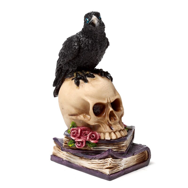 Crow On A Skull And Books (purple)