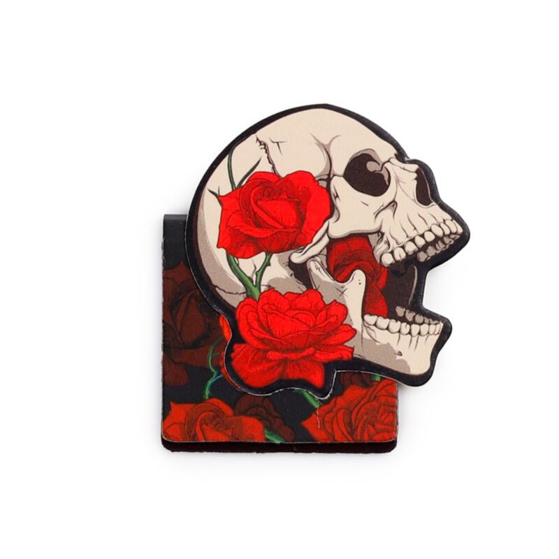 Skulls & Roses Magnetic Bookmark