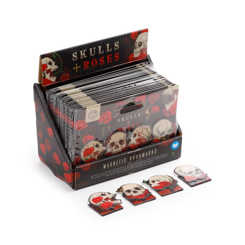 Skulls & Roses Magnetic Bookmark