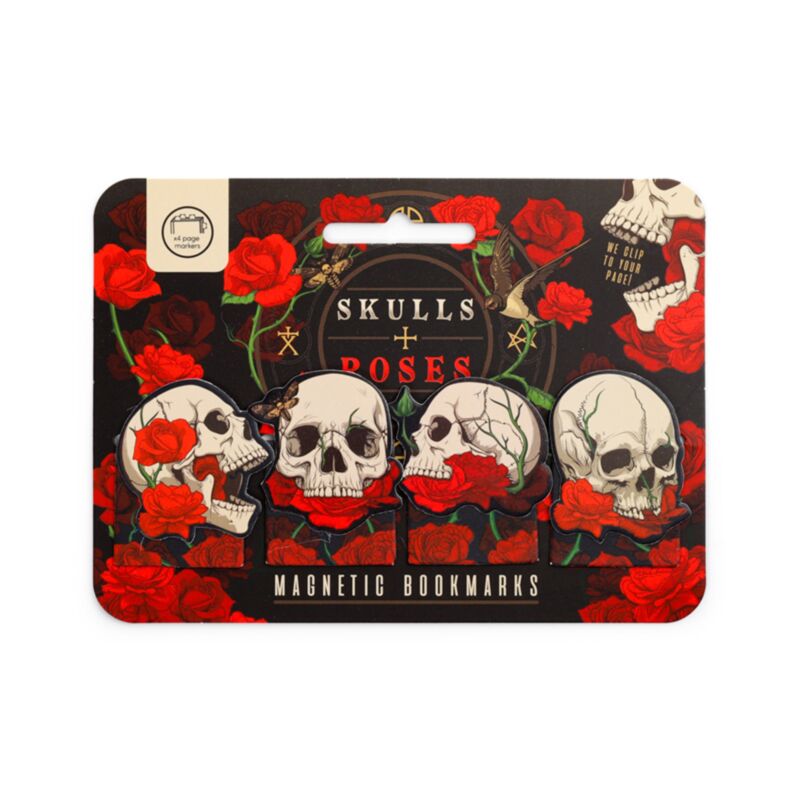 Skulls & Roses Magnetic Bookmark